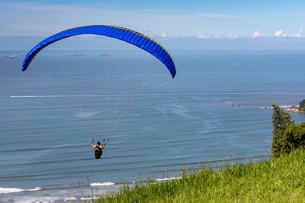 Lot Paralotnią - Start Z Plaży Itarare - Sao Vicente - Wybrzeże Stanu Sao Paulo