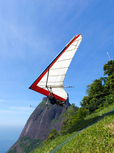 Lot szybowcem w pięknym kamieniu, Rio de Janeiro