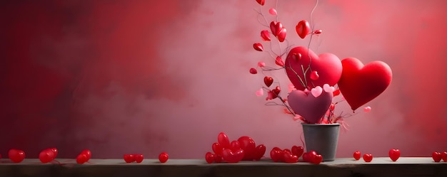 Love hearts tło Valentines motyw projektowania