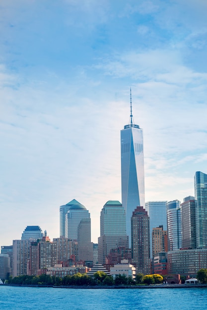 Lower Manhattan Skyline Battery Park New York Us