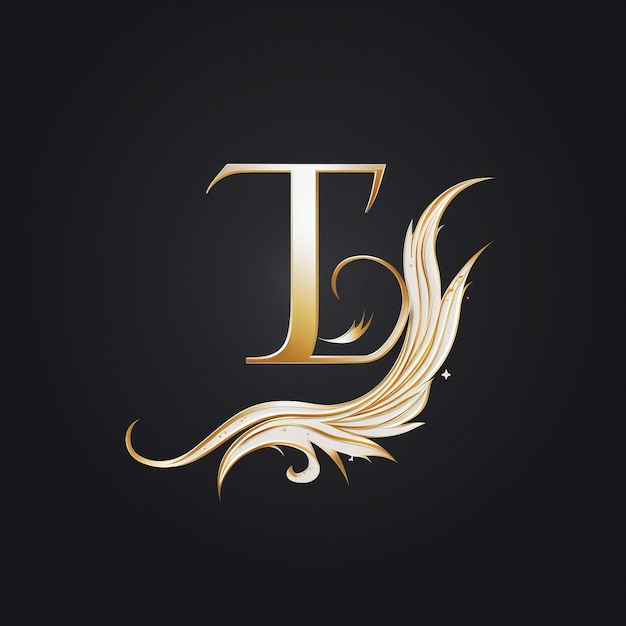 Zdjęcie ltuxe tworzy luksusowe i eleganckie logo z inicjałami l i t na białym płótnie