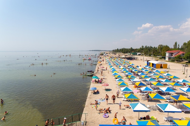 Ludzie Na Plaży W Morzu Czarnym Przed Wojną