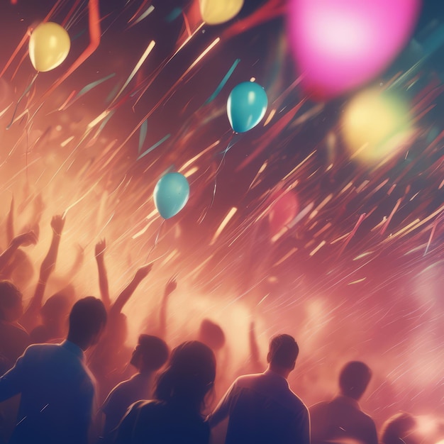 Zdjęcie ludzie tańczący na imprezie ludzie tańczący na imprezy ludzie tańcząci na imprezie szczęśliwego nowego roku