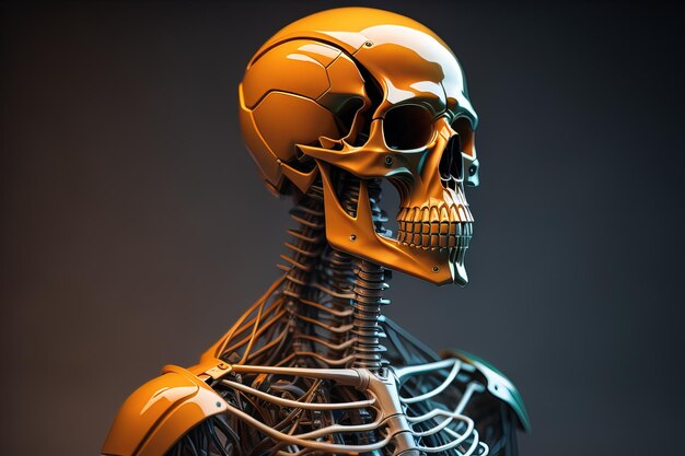 ludzki szkielet na stałym tle
