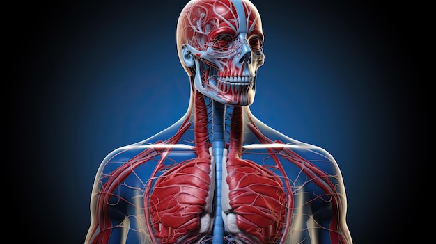 Ludzkie ciało z zaznaczonymi mięśniami