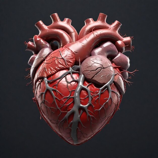 ludzkie serce w kształcie serca z łańcuchem wokół niego