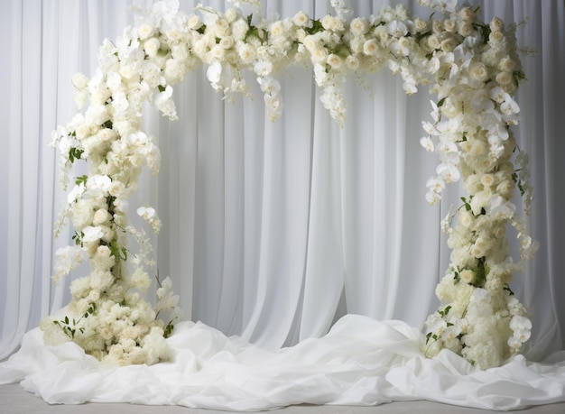 Łuk ślub z kwiatami