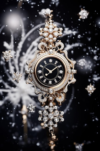 Luksusowa biżuteria z okazji Czarnego Piątku, reklama Białe tło