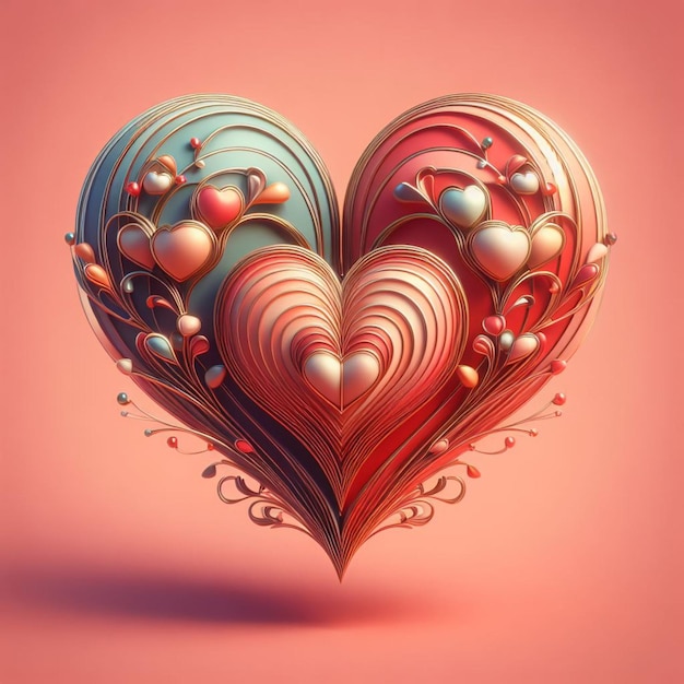 Luksusowa koncepcja miłości serca Walentynki