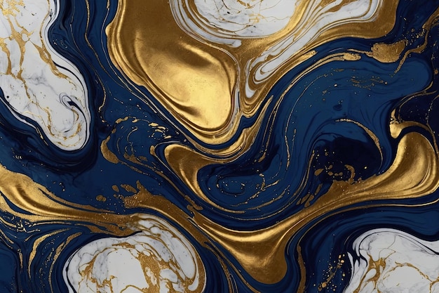 Luksusowa złota marmurowa tekstura złoty niebieski kolor Szczegółowe marmurowe abstrakcyjne tło