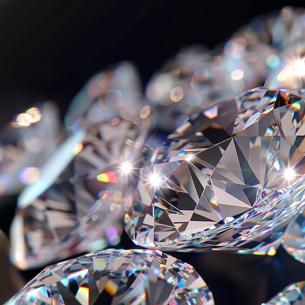 Luksusowe diamenty na stole
