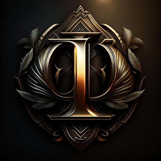 Zdjęcie luksusowe logo litery l