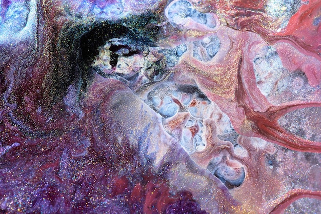 Luksusowe musujące abstrakcyjne tło płynna sztuka Wielobarwny kontrast farby mieszanka plamy atramentu alkoholowego marmurowa tekstura Nowoczesny wzór wydruku