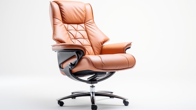 Luksusowe nowoczesne skórzane krzesło biurowe wygodne i eleganckie