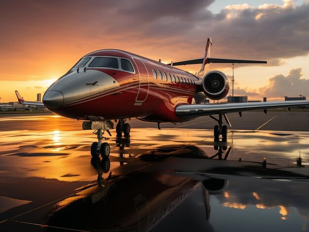 Zdjęcie luksusowe prywatne samoloty fotograficzne nieruchomości