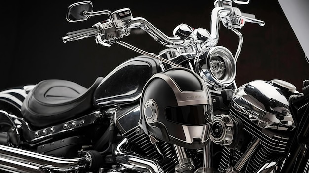 Luksusowe przedmioty motocyklowe z bliska części motocyklowych