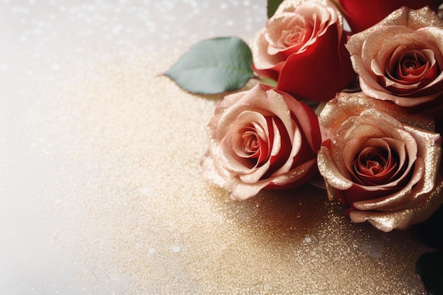 Luksusowe róże tło z miejsca na kopię