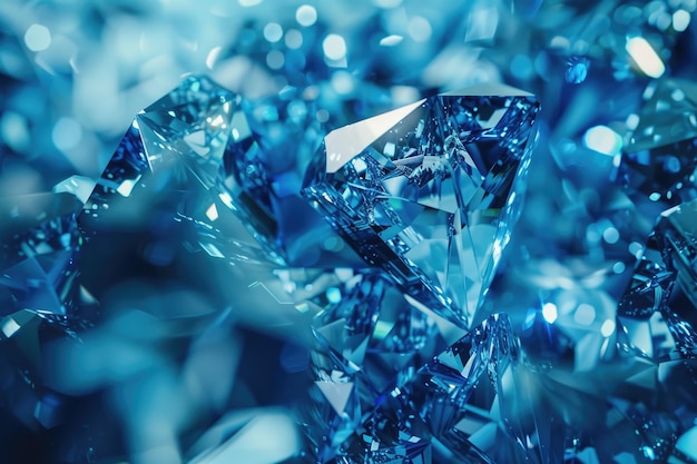 Luksusowe tło z diamentem w niebieskim tonie