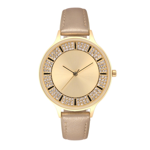 Luksusowe zegarki na białym tle Ze ścieżką przycinającą złote zegarki damskie i męskie zegarki zegarki damskie i męskie