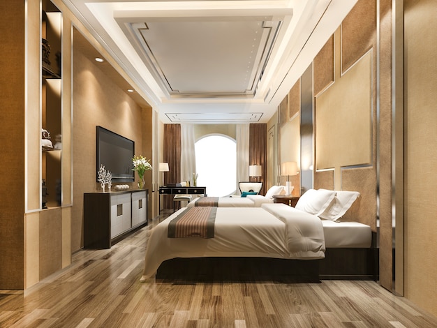 luksusowy klasyczny nowoczesny apartament w hotelu