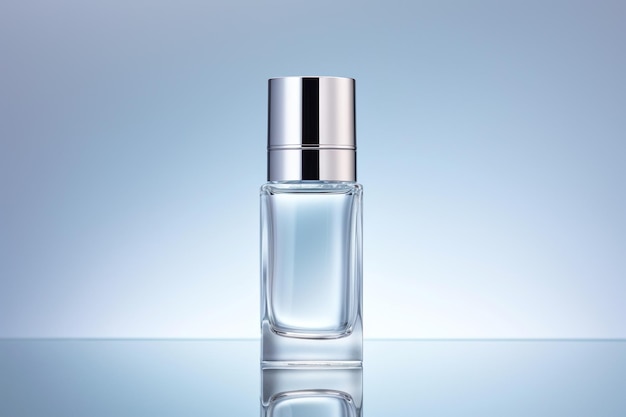 Luksusowy niebieski produkt kosmetyczny w butelce perfum