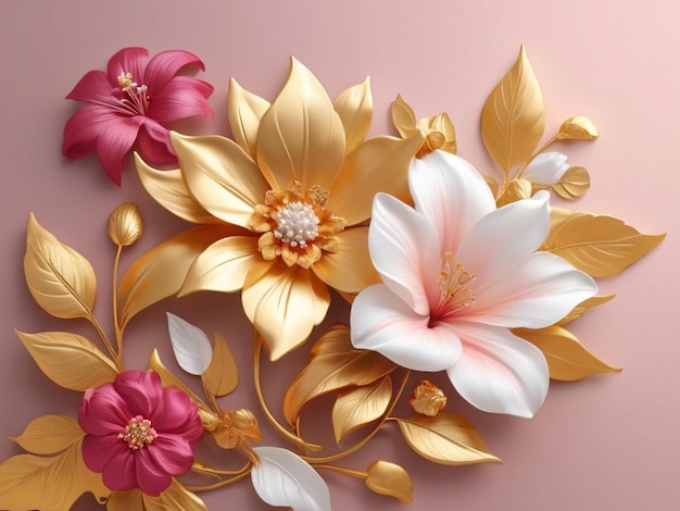 Luksusowy projekt bukietu kwiatowego dla elementów dekoracyjnych ślubnych odizolowanych na wiosnę