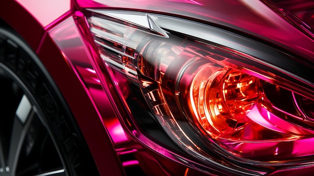 Zdjęcie luksusowy samochód przedni szczegóły zbliżenia samochodu z reflektorami