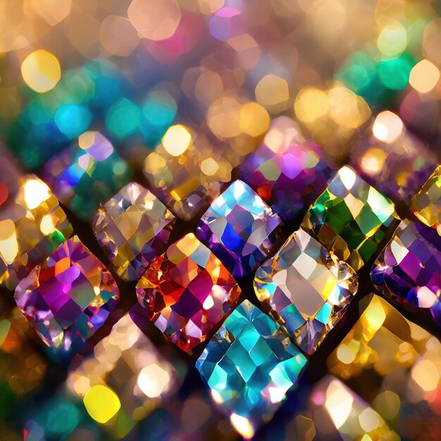 Zdjęcie luksusowy wzór z kolorowych diamentów
