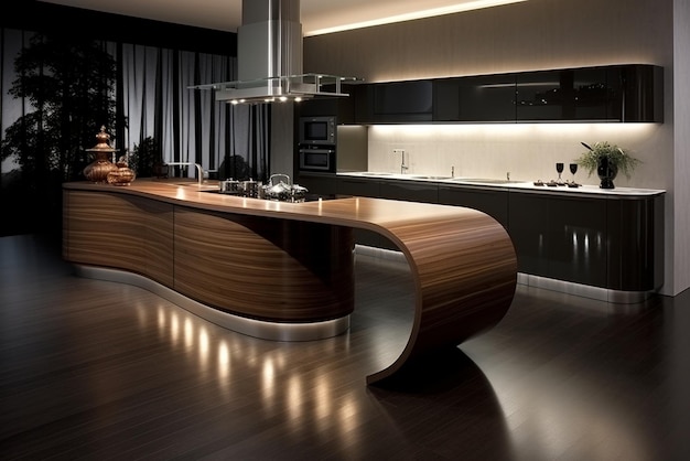 Zdjęcie luxurious minimalist kitchen