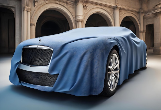 Zdjęcie luxury car covered with cloth