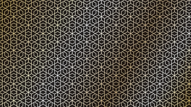 Luxury gold decorative geometric pattern creative ornamental background