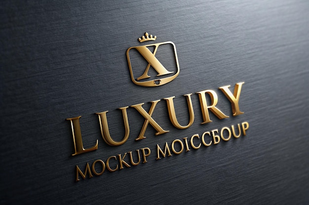 Luxury Golden Logo Mockup Design