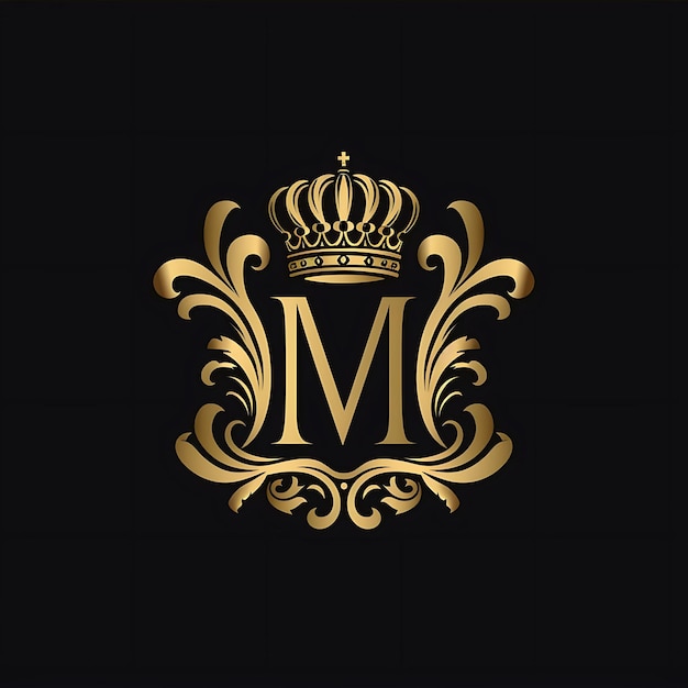 Zdjęcie m logo z monarch vibe letter mark logo style design luksusowy kreatywny pomysł koncepcja alfabet