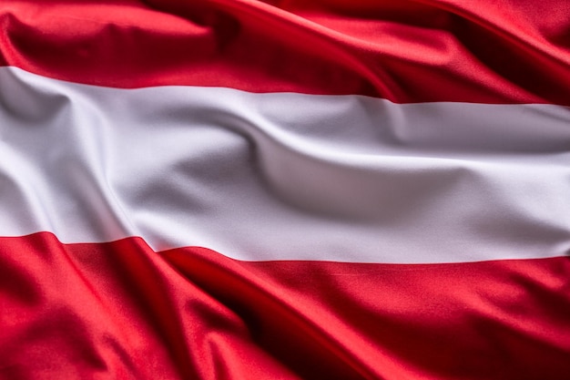 Macha Flagą Austrii Narodowy Symbol Kraju I Stanu