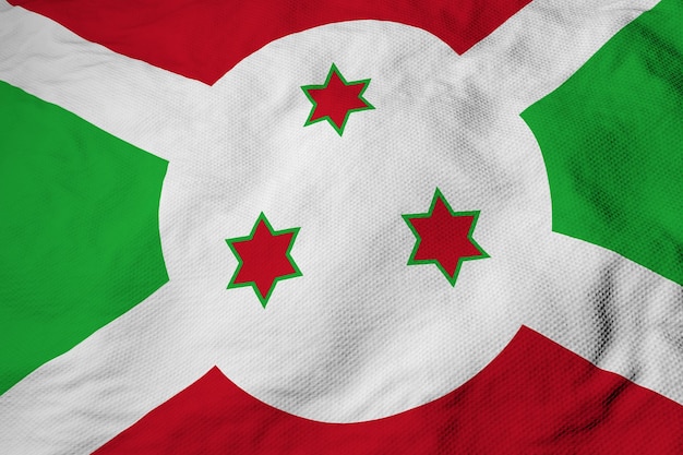 Zdjęcie macha flagą burundi w renderowaniu 3d