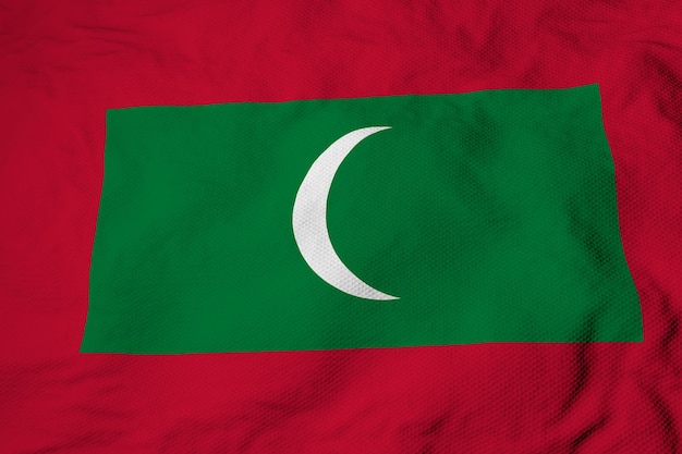 Macha flagą Malediwów w renderowaniu 3D