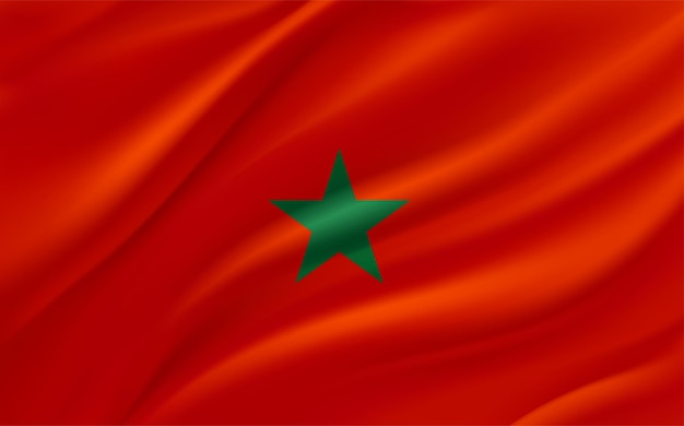 Macha flagą Maroka transparent wektor 3d