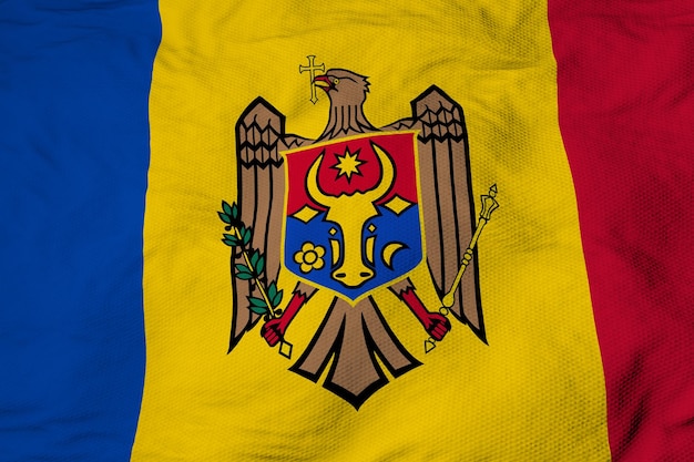 Macha flagą Mołdawii w renderowaniu 3D
