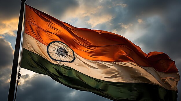 Machająca flagą Indii