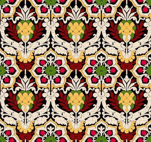 Madhubani kalamkari chinz kani Abstrakcyjny projekt koszuli Aj