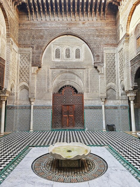 Madrasa AlAttarine w Fez w Maroku