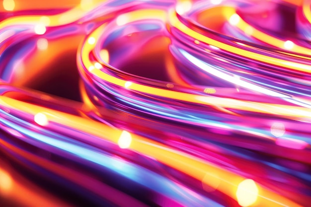 Zdjęcie magenta tones tło z świecącym neonem kolorowy projekt linii