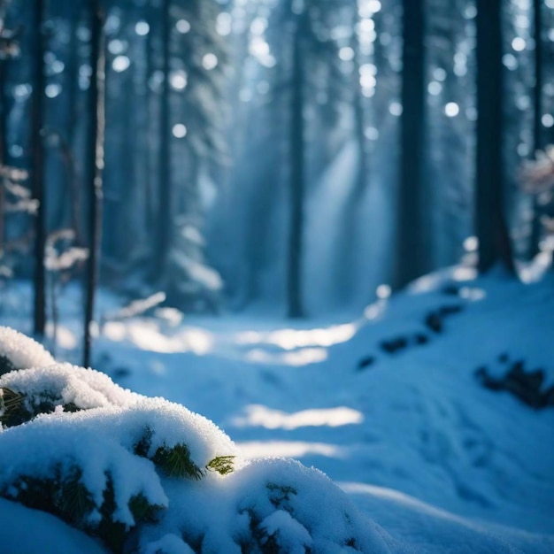 Magia śnieżnego lasu