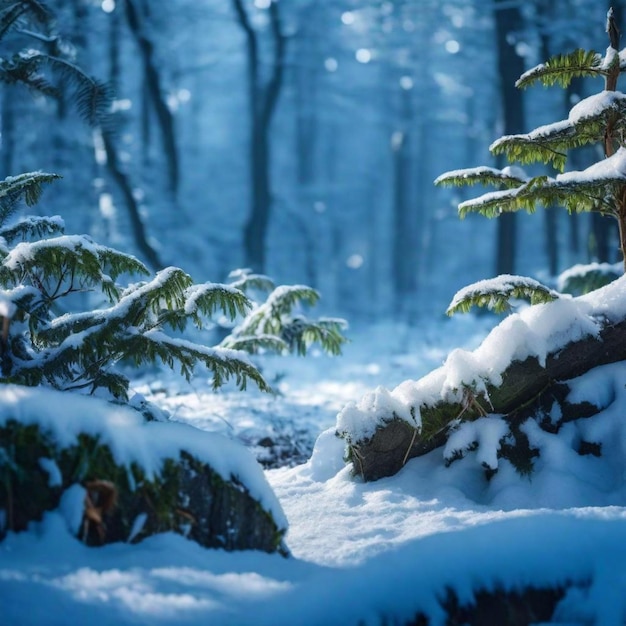 Magia śnieżnego lasu