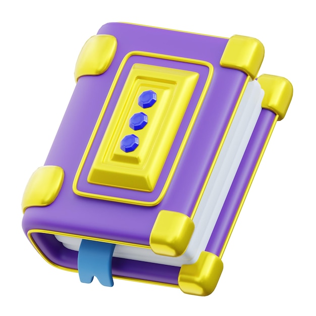 Magic Spellbook 3D Fantasy Game Asset (Magiczna księga zaklęć 3D)