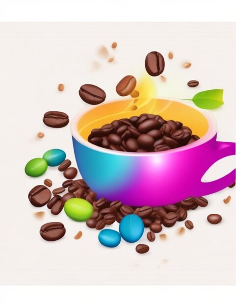 magiczna ilustracja kawy