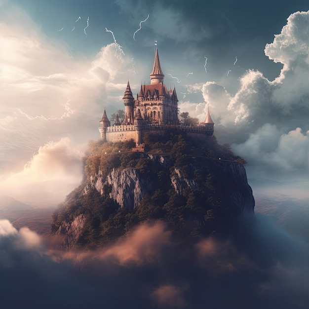 Magiczny zamek w chmurach