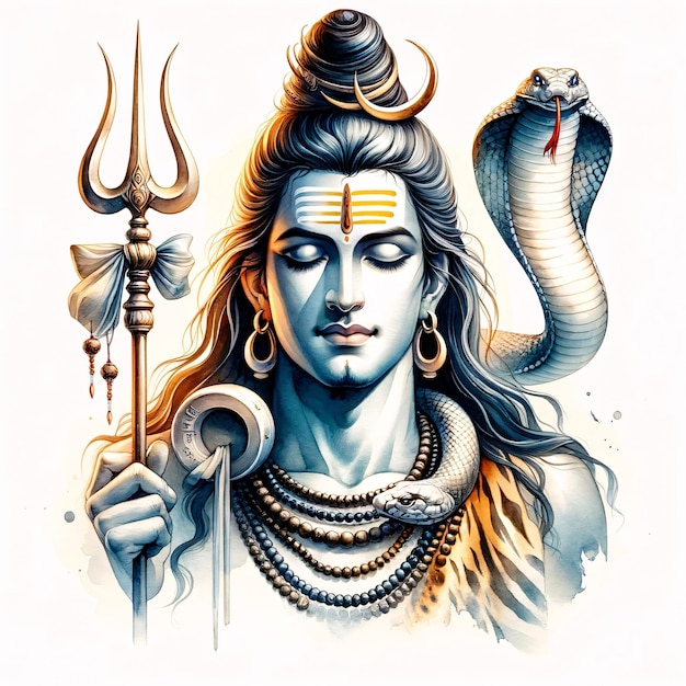 Maha Shivratri Lord Shiva Artwork Ilustracja Mahadeva