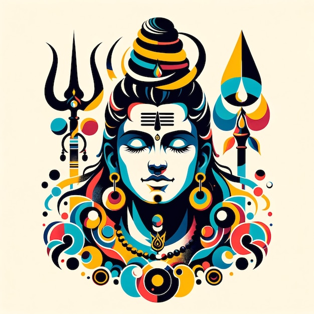 Maha Shivratri Lord Shiva Artwork Ilustracja Mahadeva