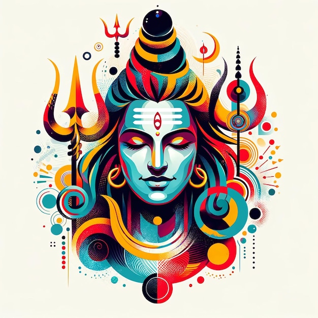 Maha Shivratri Lord Shiva Artwork Ilustracja Mahadeva